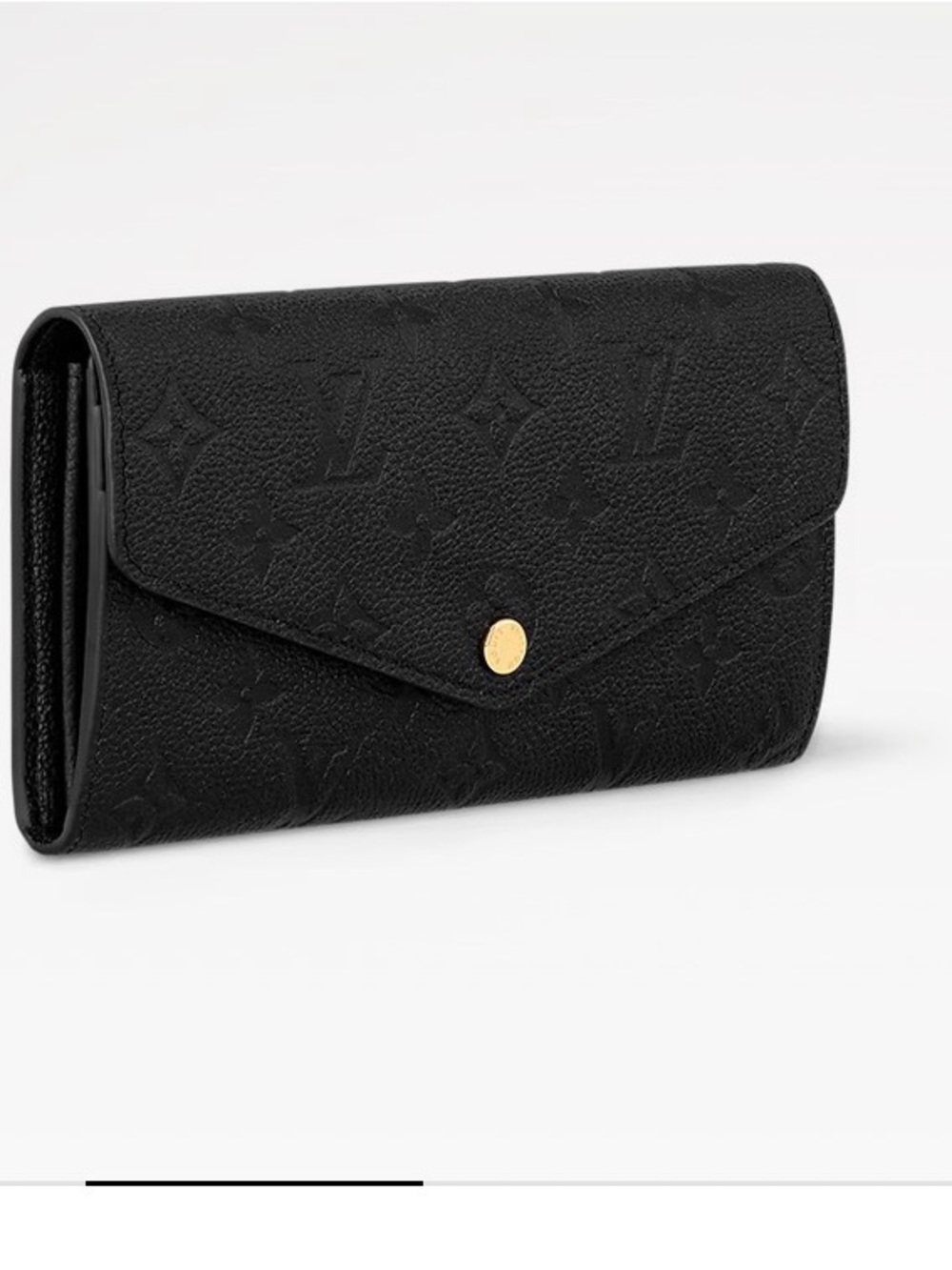 Louis Vuitton NWT Sarah Wallet in Black Monogram Empreinte Leather